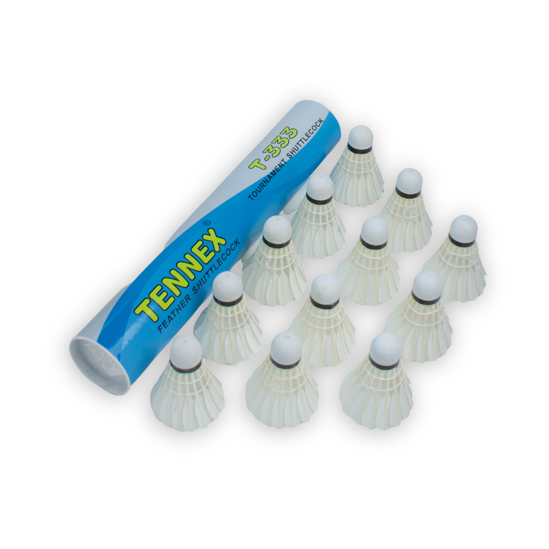 Badminton Feather Shuttlecock - Pack of 12 – Tennex