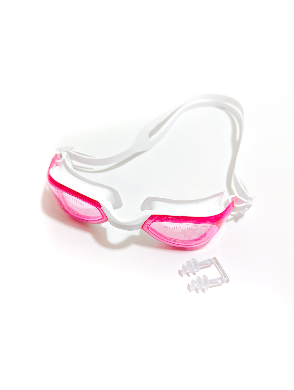 swimming goggle pink white