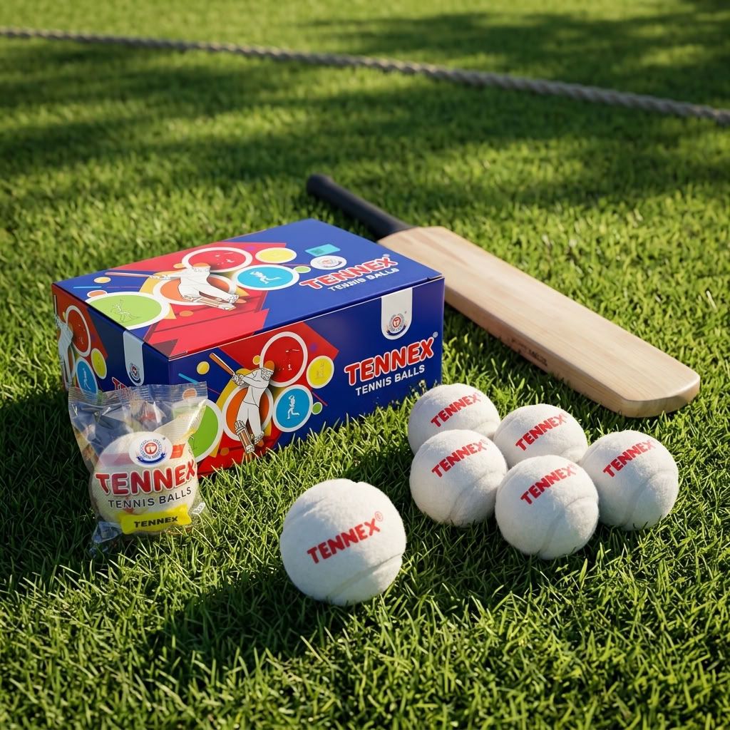 Cricket Tennis Ball Hard/Heavy Weight (Pack of 6) - Overarm Bowling