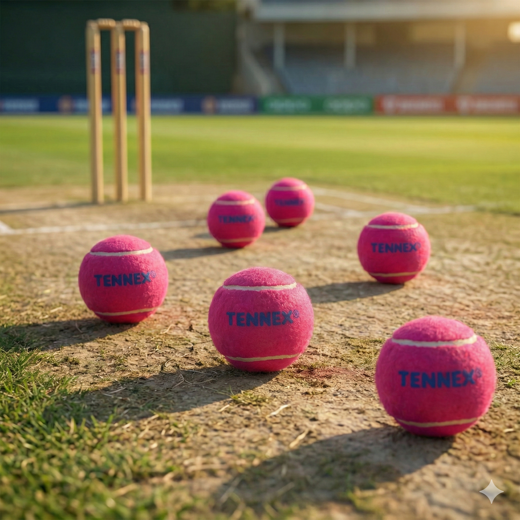 Cricket Tennis Ball Hard/Heavy Weight (Pack of 6) - Overarm Bowling