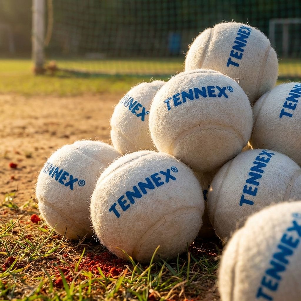 Cricket Tennis Ball Soft/Light Weight (Pack of 6) - Underarm Bowling