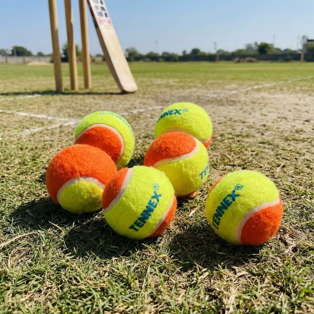 Cricket Tennis Ball Soft/Light Weight (Pack of 6) - Underarm Bowling