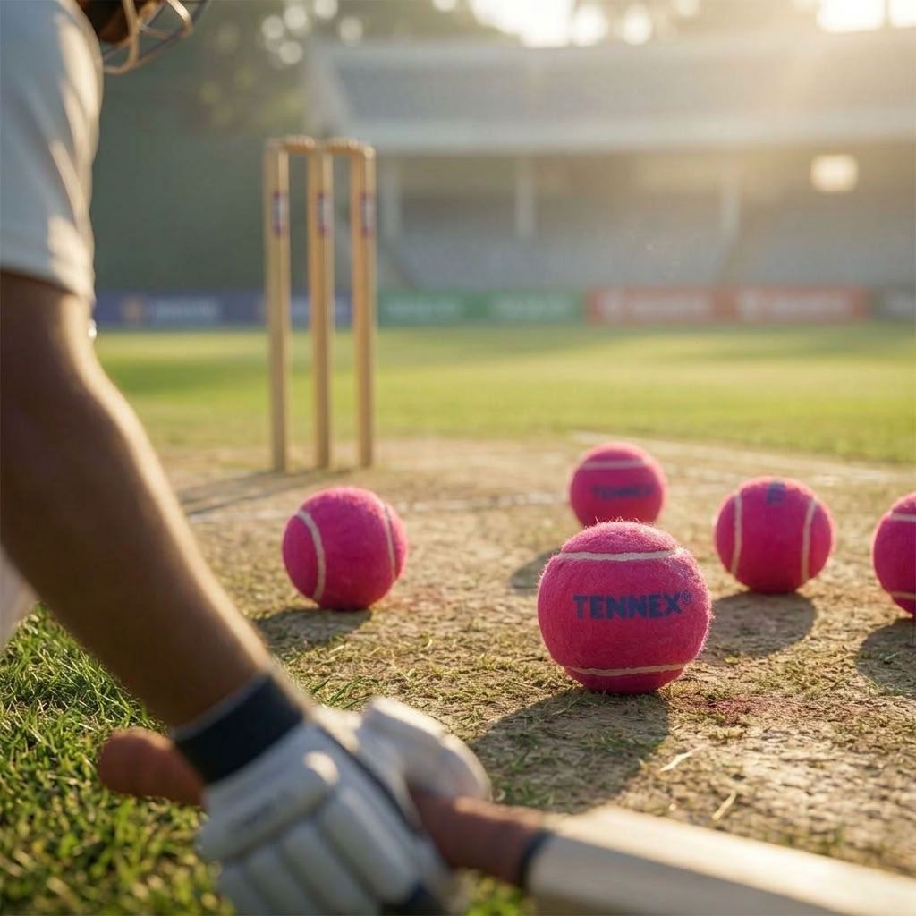 Cricket Tennis Ball Soft/Light Weight (Pack of 6) - Underarm Bowling