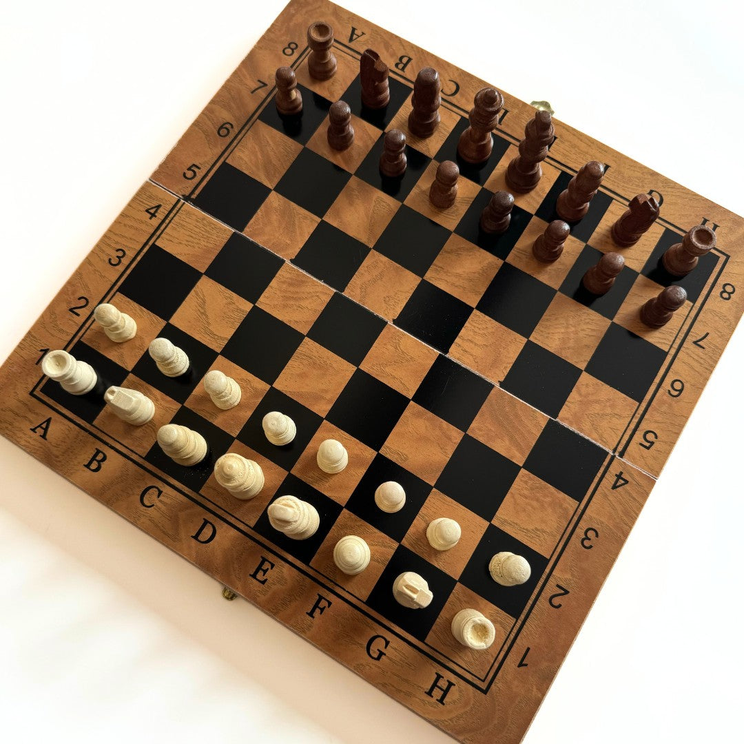 wooden chess board